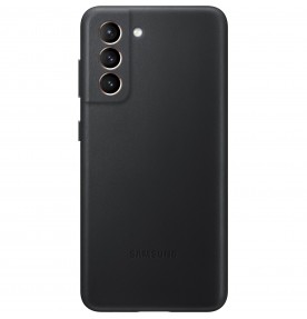 Husa Leather Cover pentru Samsung Galaxy S21, Black