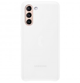 Husa LED Cover pentru Samsung Galaxy S21, White