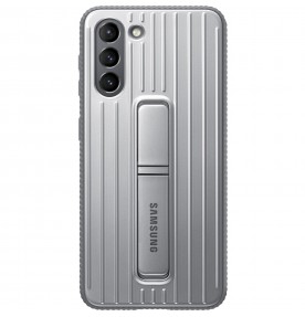 Husa Protective Standing Cover Samsung Galaxy S21, Light Gray