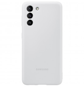 Husa Silicone Cover pentru Samsung Galaxy S21, Light Gray
