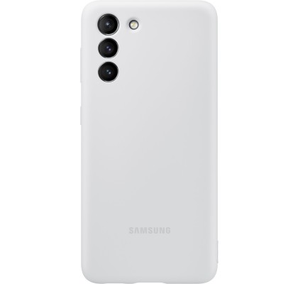 Husa Silicone Cover pentru Samsung Galaxy S21, Light Gray