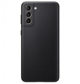 Husa Leather Cover pentru Samsung Galaxy S21+, Black