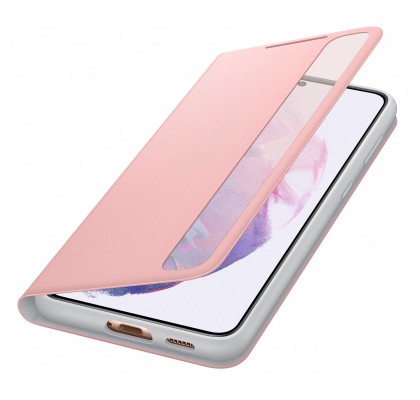 Husa Clear View Cover Samsung Galaxy S21 Plus, Pink