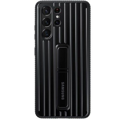 Husa Protective Standing Cover Samsung Galaxy S21 Ultra, Black