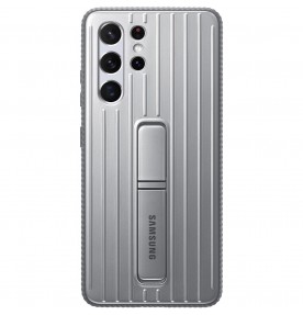 Husa Protective Standing Cover Samsung Galaxy S21 Ultra, Light Gray