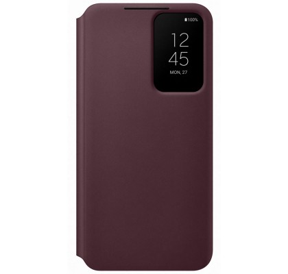 Husa Clear View Cover Samsung Galaxy S22, Burgundy