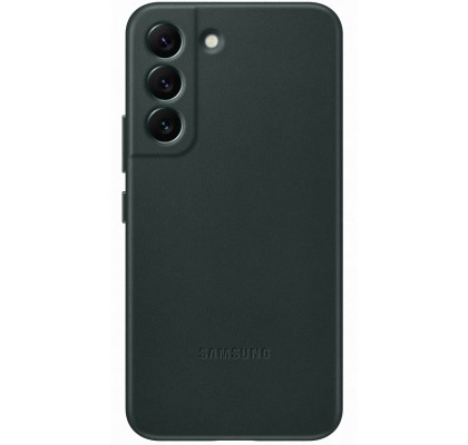 Husa Leather Cover pentru Samsung Galaxy S22, Green