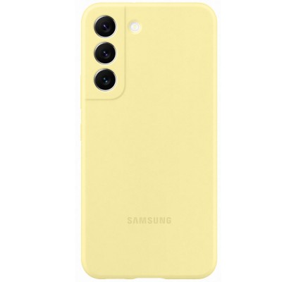 Husa Silicone Cover pentru Samsung Galaxy S22, Yellow