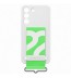 Husa Silicone Cover cu Strap pentru Samsung Galaxy S22, White