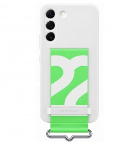 Husa Silicone Cover cu Strap pentru Samsung Galaxy S22, White