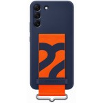 Husa Silicone Cover cu Strap pentru Samsung Galaxy S22+, Navy