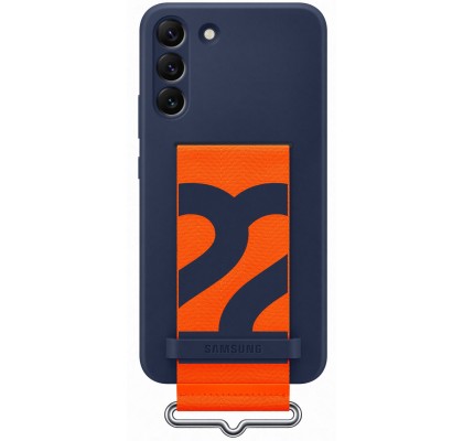 Husa Silicone Cover cu Strap pentru Samsung Galaxy S22+, Navy