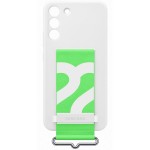 Husa Silicone Cover cu Strap pentru Samsung Galaxy S22+, White