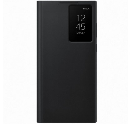 Husa Clear View Cover Samsung Galaxy S22 Ultra, Black