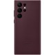 Husa Leather Cover pentru Samsung Galaxy S22 Ultra, Burgundy