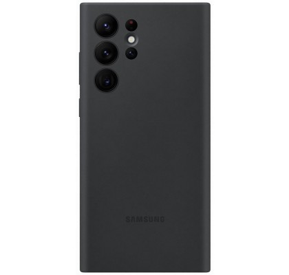 Husa Silicone Cover pentru Samsung Galaxy S22 Ultra, Black