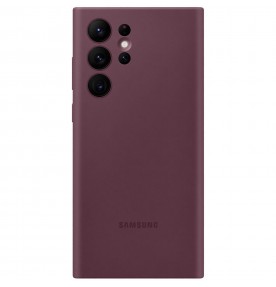 Husa Silicone Cover pentru Samsung Galaxy S22 Ultra, Burgundy