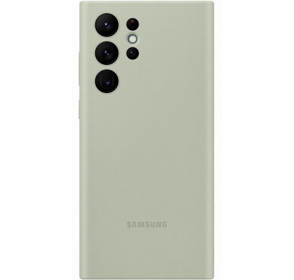 Husa Silicone Cover pentru Samsung Galaxy S22 Ultra, Olive Green