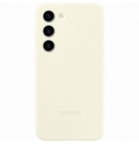 Husa Silicone Cover pentru Samsung Galaxy S23, Cream