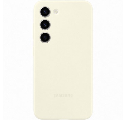 Husa Silicone Cover pentru Samsung Galaxy S23, Cream