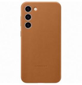 Husa Leather Cover pentru Samsung Galaxy S23+, Camel