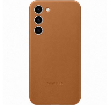 Husa Leather Cover pentru Samsung Galaxy S23+, Camel