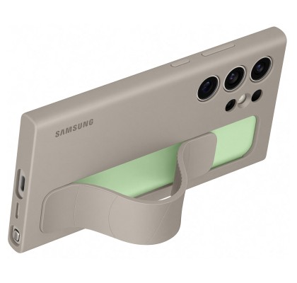 Husa Standing Grip Case pentru Samsung Galaxy S24 Ultra, Taupe