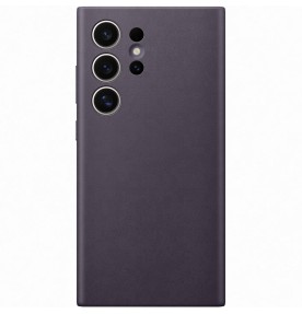 Husa Vegan Leather Case pentru Samsung Galaxy S24 Ultra, Dark Violet