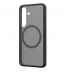 Husa Clear Magnet Case pentru Samsung Galaxy S25, Black Frost