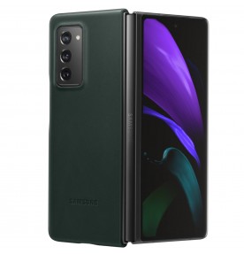 Husa Leather Cover pentru Samsung Galaxy Z Fold2 5G, Green