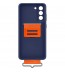 Husa Silicone Cover with Strap pentru Samsung Galaxy S21 FE, Navy
