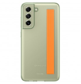 Husa Slim Strap Cover pentru Samsung Galaxy S21 FE, Olive