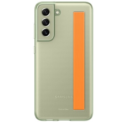 Husa Slim Strap Cover pentru Samsung Galaxy S21 FE, Olive