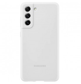 Husa Silicone Cover pentru Samsung Galaxy S21 FE, White