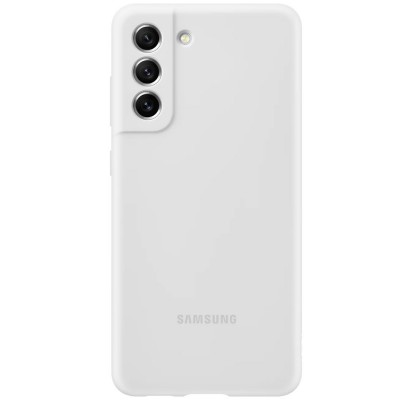 Husa Silicone Cover pentru Samsung Galaxy S21 FE, White