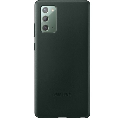 Husa Leather Cover pentru Samsung Note 20, Green