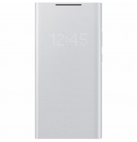 Husa LED View Cover pentru Samsung Note 20 Ultra, White Silver