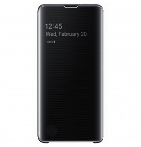 Husa Clear View Cover Samsung Galaxy S10, Black