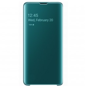 Husa Clear View Cover Samsung Galaxy S10, Green