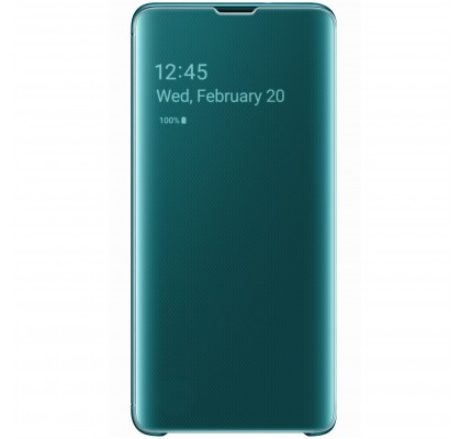 Husa Clear View Cover Samsung Galaxy S10, Green