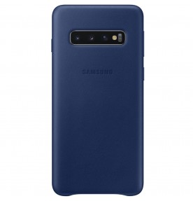 Husa Leather Cover pentru Samsung Galaxy S10, Navy Blue