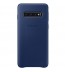 Husa Leather Cover pentru Samsung Galaxy S10, Navy Blue