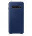 Husa Leather Cover pentru Samsung Galaxy S10, Navy Blue