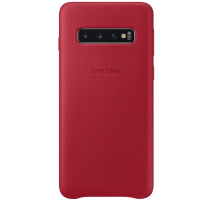 Husa Leather Cover pentru Samsung Galaxy S10, Red
