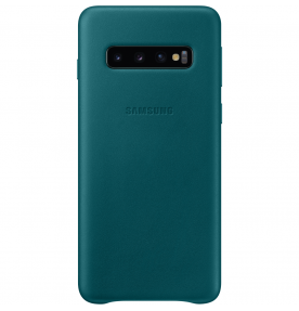 Husa Leather Cover pentru Samsung Galaxy S10, Green