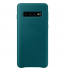 Husa Leather Cover pentru Samsung Galaxy S10, Green