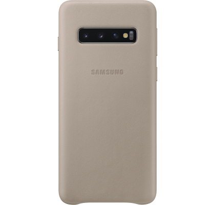 Husa Leather Cover pentru Samsung Galaxy S10, Gray