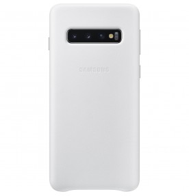 Husa Leather Cover pentru Samsung Galaxy S10, White