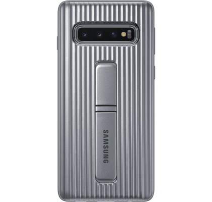 Husa Protective Standing Cover Samsung Galaxy S10, Silver