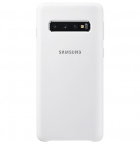 Husa Silicone Cover pentru Samsung Galaxy S10, White